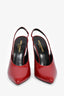 Saint Laurent Cherry Patent 'Venus' Slingback Heels Size 39