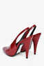 Saint Laurent Cherry Patent 'Venus' Slingback Heels Size 39
