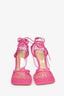 Bottega Veneta Magenta 'Stretch' Wrap Heels Size 38