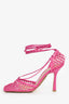Bottega Veneta Magenta 'Stretch' Wrap Heels Size 38