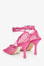 Bottega Veneta Magenta 'Stretch' Wrap Heels Size 38