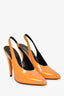 Saint Laurent Dark Yellow Patent 'Venus' Slingback Heels Size 39