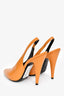 Saint Laurent Dark Yellow Patent 'Venus' Slingback Heels Size 39