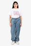 The Frankie Shop Light Wash Denim Straight Leg Jeans Size L
