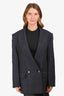 Smythe Blue Check Double Breasted Blazer Size M