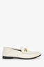 Gucci Off-White Leather Horsebit Loafers Size 37.5