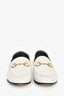 Gucci Off-White Leather Horsebit Loafers Size 37.5