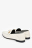 Gucci Off-White Leather Horsebit Loafers Size 37.5