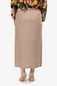 Akris Punto Beige Linen Midi Skirt Size 8