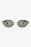 Celine Gold Metal 'Triomphe 01' Sunglasses with Pouch Case