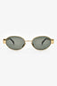 Celine Gold Metal 'Triomphe 01' Sunglasses with Pouch Case