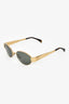 Celine Gold Metal 'Triomphe 01' Sunglasses with Pouch Case