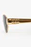 Celine Gold Metal 'Triomphe 01' Sunglasses with Pouch Case