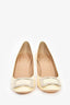 Roger Vivier Cream Patent Kitten Heels Size 37.5