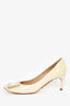Roger Vivier Cream Patent Kitten Heels Size 37.5
