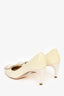 Roger Vivier Cream Patent Kitten Heels Size 37.5