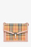 Burberry Beige Novacheck Canvas/Pink Leather Envelope Crossbody