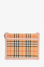 Burberry Beige Novacheck Canvas/Pink Leather Envelope Crossbody