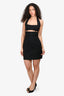 Jacquemus Black Wool 'Limao' Cut Out Mini Dress Size 38