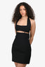 Jacquemus Black Wool 'Limao' Cut Out Mini Dress Size 38