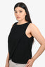 Theory Black Sleeveless Draped Blouse Size L