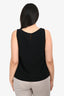 Theory Black Sleeveless Draped Blouse Size L
