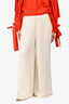 CO Cream Crepe Wide Leg Pants Size L