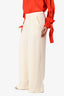 CO Cream Crepe Wide Leg Pants Size L