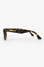 Bottega Veneta Tortoise Shell Angle Acetate Pointed Cat Eye Sunglasses