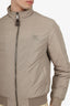 Burberry Khaki Nylon Stonewashed Padded Bomber Jacket Size S Mens