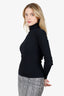 Acne Studios Black Ribbed Turtleneck Sweater Size XS