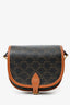 Celine Brown Triomphe Canvas Folco Crossbody Bag