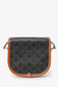 Celine Brown Triomphe Canvas Folco Crossbody Bag