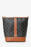 Celine Brown Triomphe Canvas Small Bucket Crossbody Bag