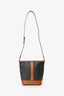 Celine Brown Triomphe Canvas Small Bucket Crossbody Bag
