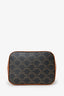 Celine Brown Triomphe Canvas Small Bucket Crossbody Bag