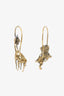 Christian Dior Metal Lion Giraffe D-Wild Hoop Earrings