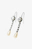 Miu Miu Silver-tone Crystal Faux Pearl Drop Earrings