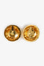 Pre-Loved Chanel™ Gold-plated Pearl Round CC Button Clip On Earrings