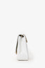 Pre-Loved Chanel™ White Lambskin Half Moon Flap Bag 'Refurbished'