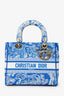 Christian Dior Blue/White 'Lady D-Lite' Top Handle With Strap