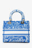 Christian Dior Blue/White 'Lady D-Lite' Top Handle With Strap
