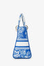 Christian Dior Blue/White 'Lady D-Lite' Top Handle With Strap