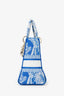 Christian Dior Blue/White 'Lady D-Lite' Top Handle With Strap