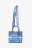 Christian Dior Blue/White 'Lady D-Lite' Top Handle With Strap