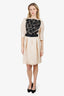 Christian Dior 2012 Runway Beige Silk Midi Dress Size 6