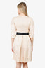 Christian Dior 2012 Runway Beige Silk Midi Dress Size 6