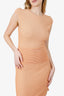 Alexander McQueen Orange Knit Midi Dress Size M