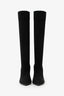 Rene Caovilla Black Knitted Boots Size 37.5