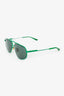 Bottega Veneta Green Metal Frame Aviator Tinted Sunglasses